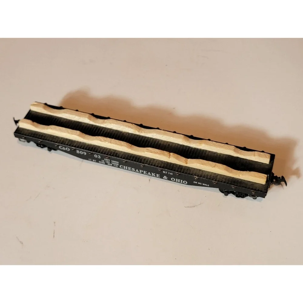 Ho Scale C&O Chesapeake &‎ Ohio Flat Car Model Train Car #809 03 #BLT 7-41